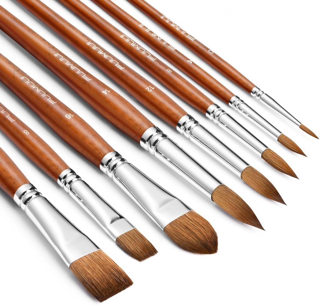 Sable Watercolor Paint Brushes