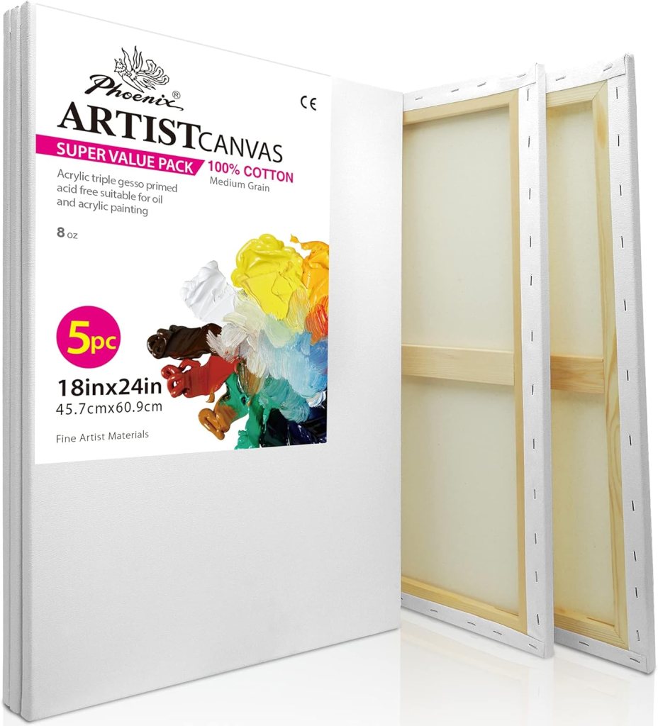 PHOENIX 18×24″ Stretched Canvases, 5-Pack